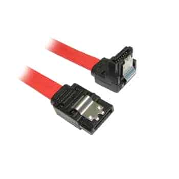 45cm Right Angled SATA Extension Cable w- Locking Latches - Red